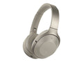Sony -1000X - Headphones with mic - full size - Bluetooth - wireless -  - active noise canceling - beige