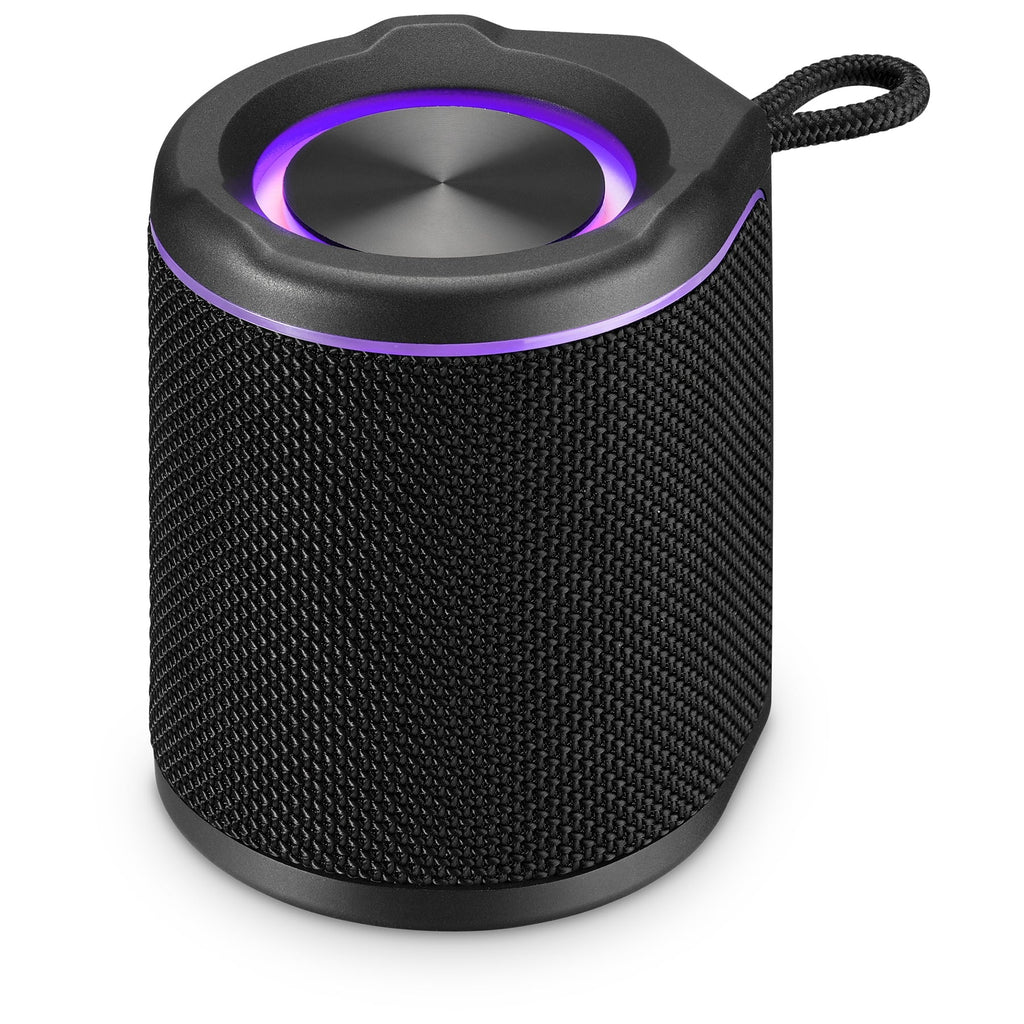 iLive Light up Bluetooth Wireless Waterproof Fabric Speaker, ISBW103B, Black