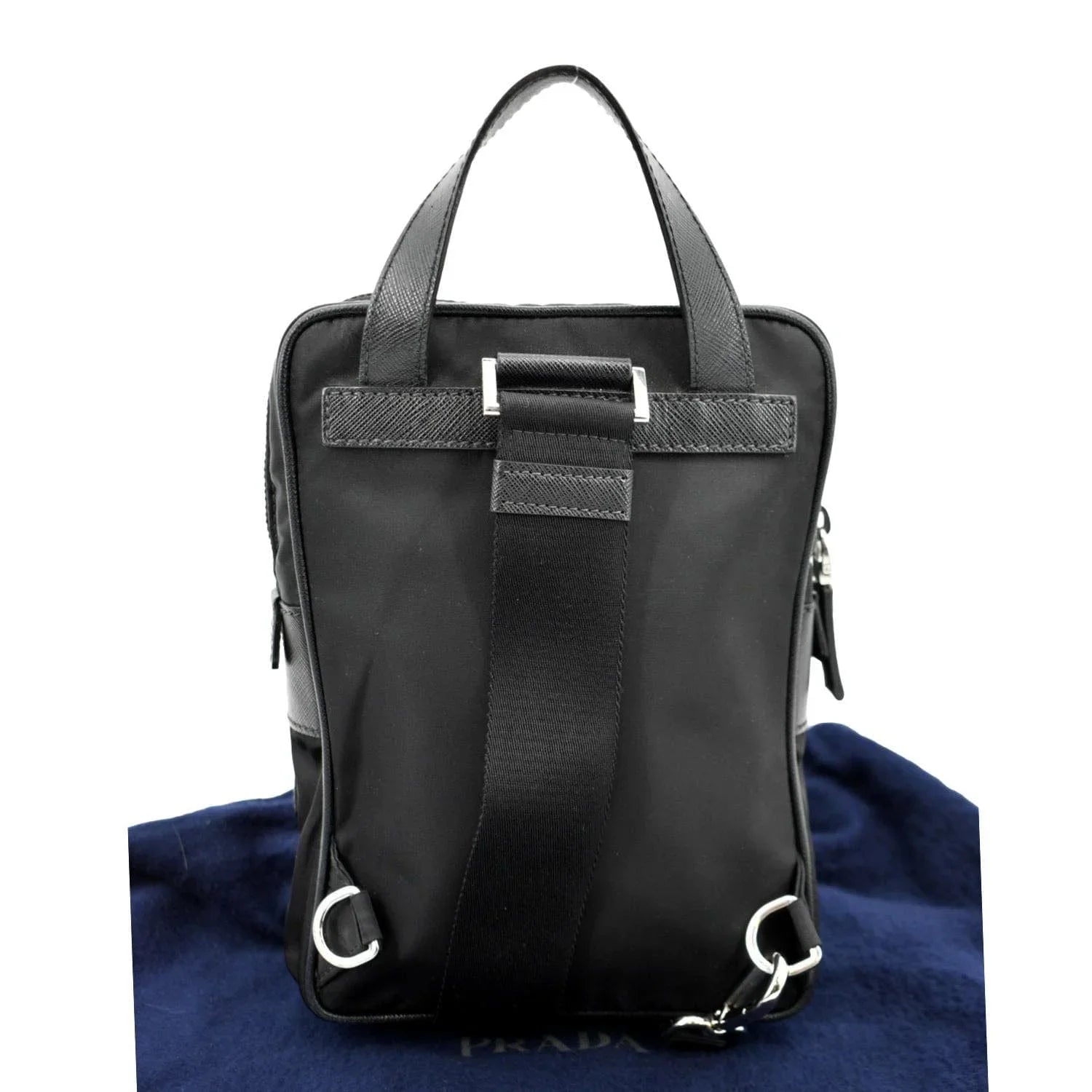 Pre-owned  2vz026 Nylon Backpack Bag Black