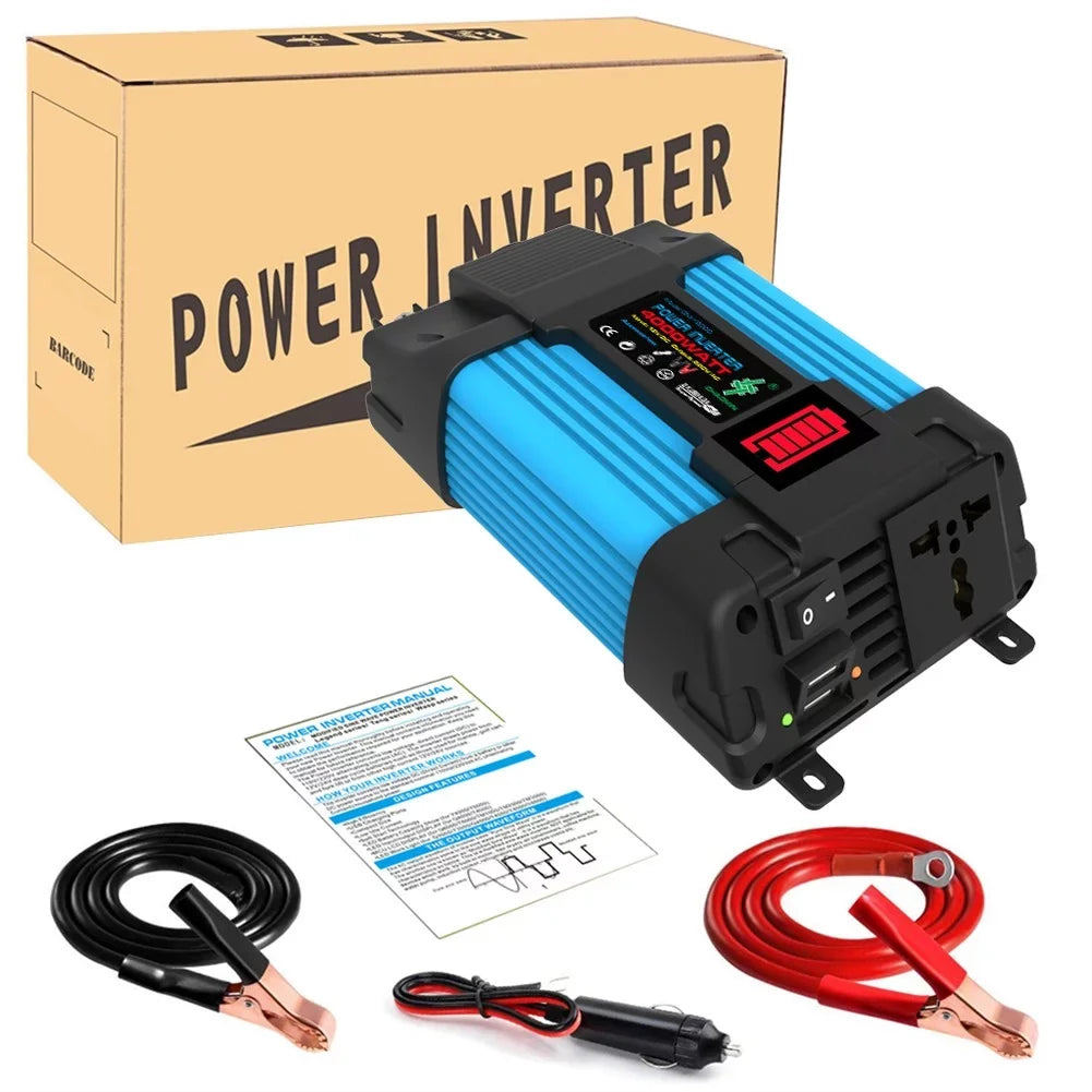 4000W Car Power Inverter  12V To  110/220V Pure Sine Wave 2   Display