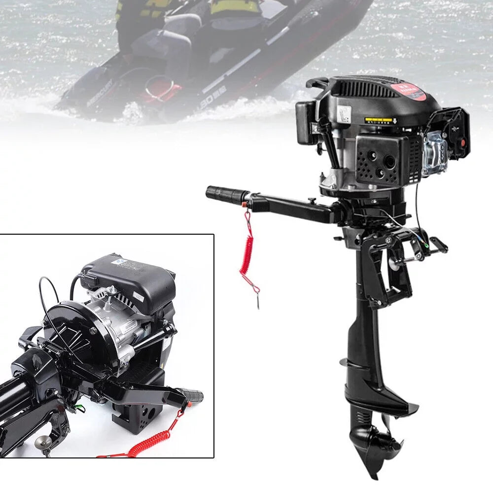 6  4-Stroke Heavy Duty Outboard Motor Fishing Boat Engine Air Cooling System