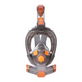 Snorkel Full Face Cover with Foldable Dry Snorkel Tube Anti-fog Anti-Leak Snorkeling Face Cover with Mount Storage Bag