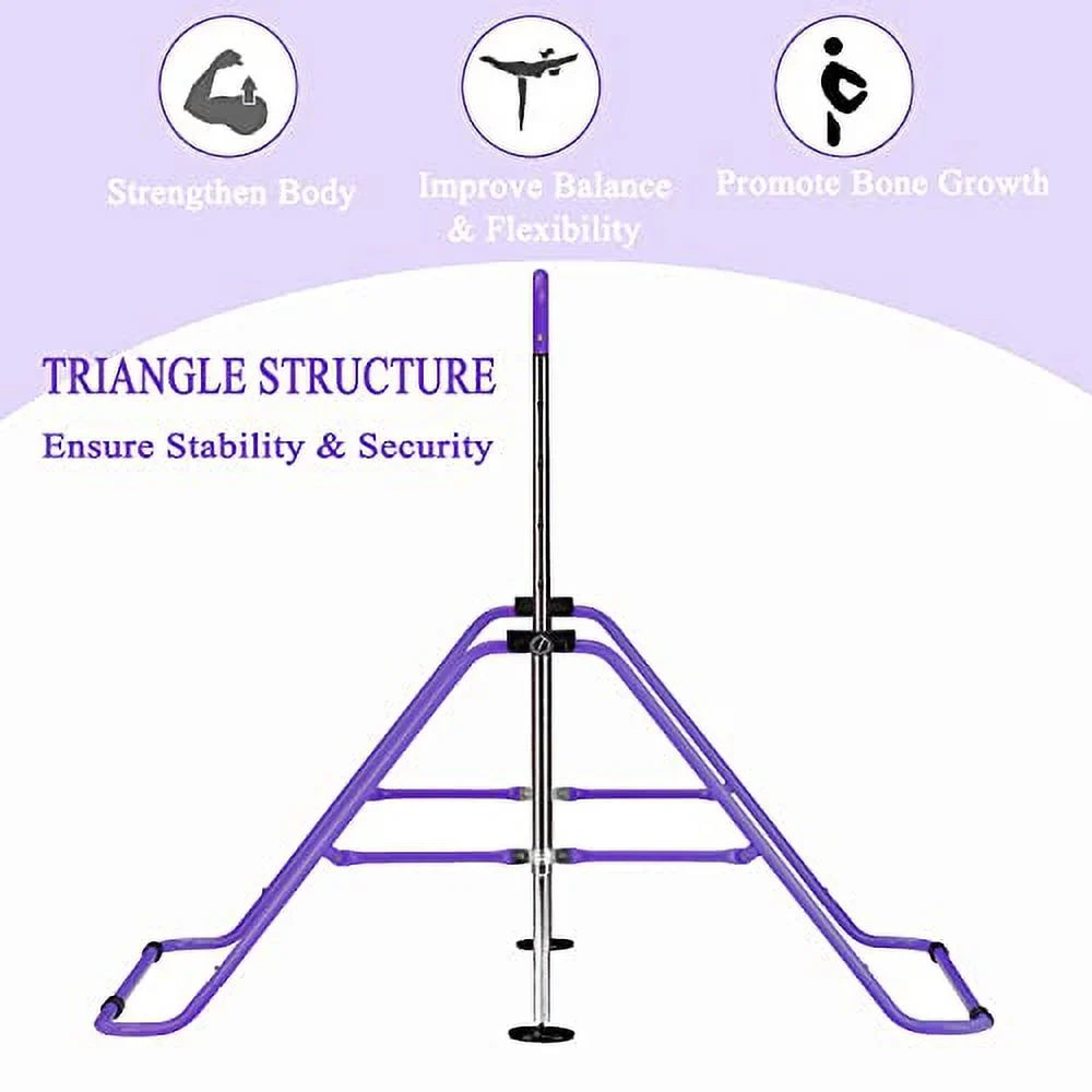 Sunoutife Gymnastics Bar for Kids, Gymnastic Kip Training Bar for Home Folding Horizontal Bars with Adjustable Height for 3-8 Years Old Child, Girls & Boys