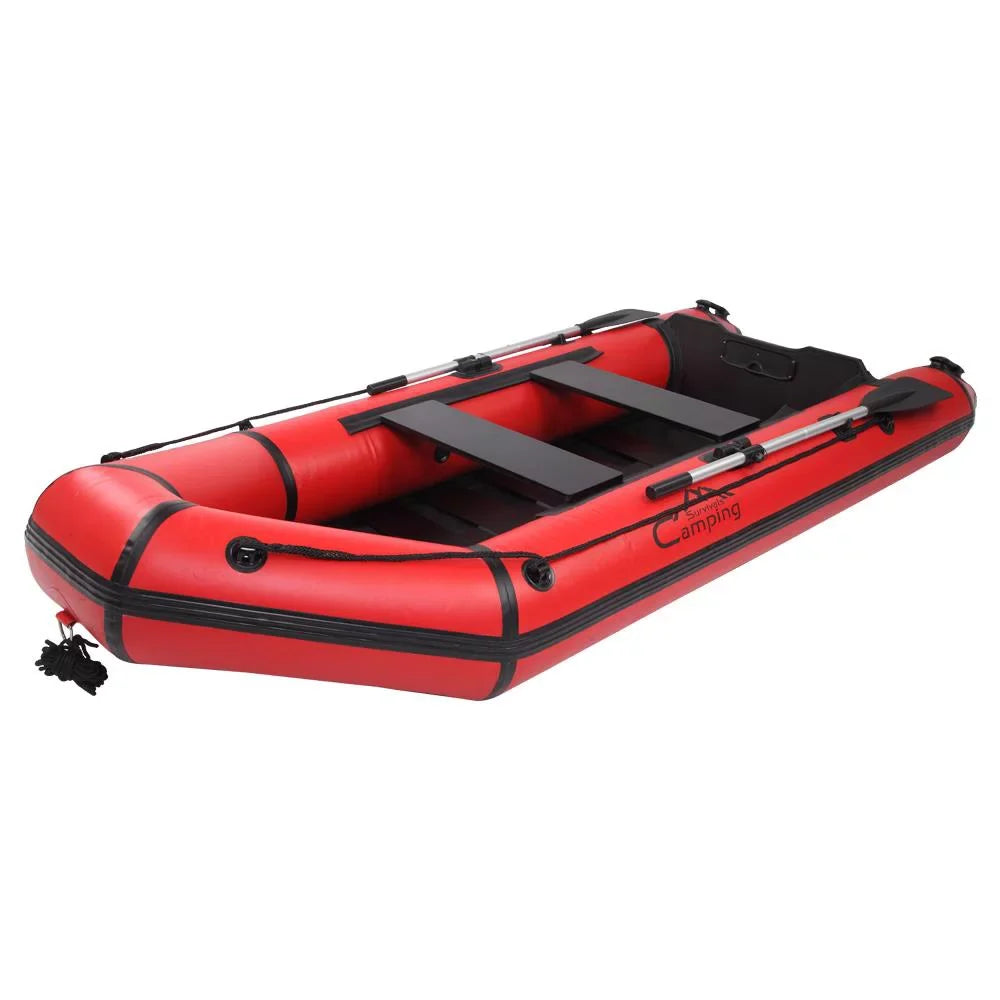Campingsurvivals 10ft  Inflatable Fishing Assault Boat Red
