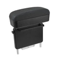 Car Center Armrest Box Seat Gap Adjustable Armrest Storage Organizer Box Armrest Black  Leather with Black Line