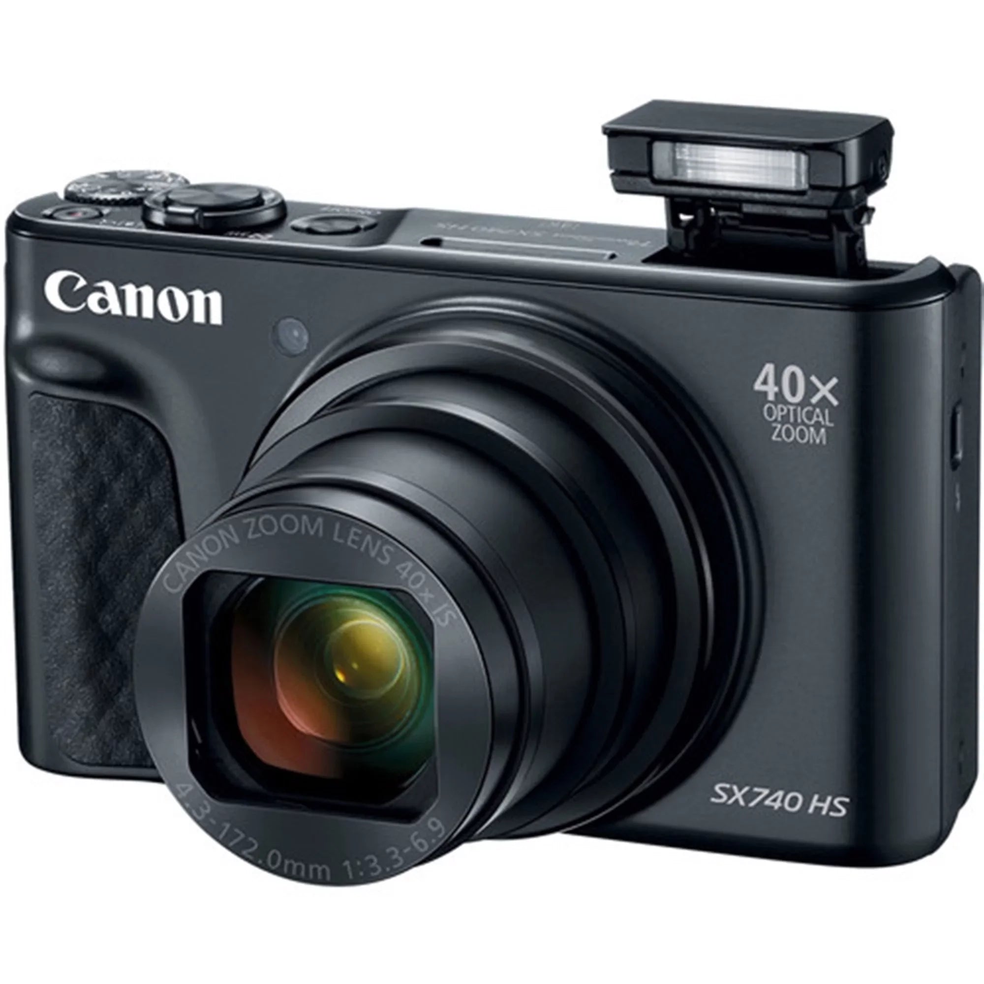 Canon PowerShot SX740  20.3MP Digital Camera Black with 64GB Memory card
