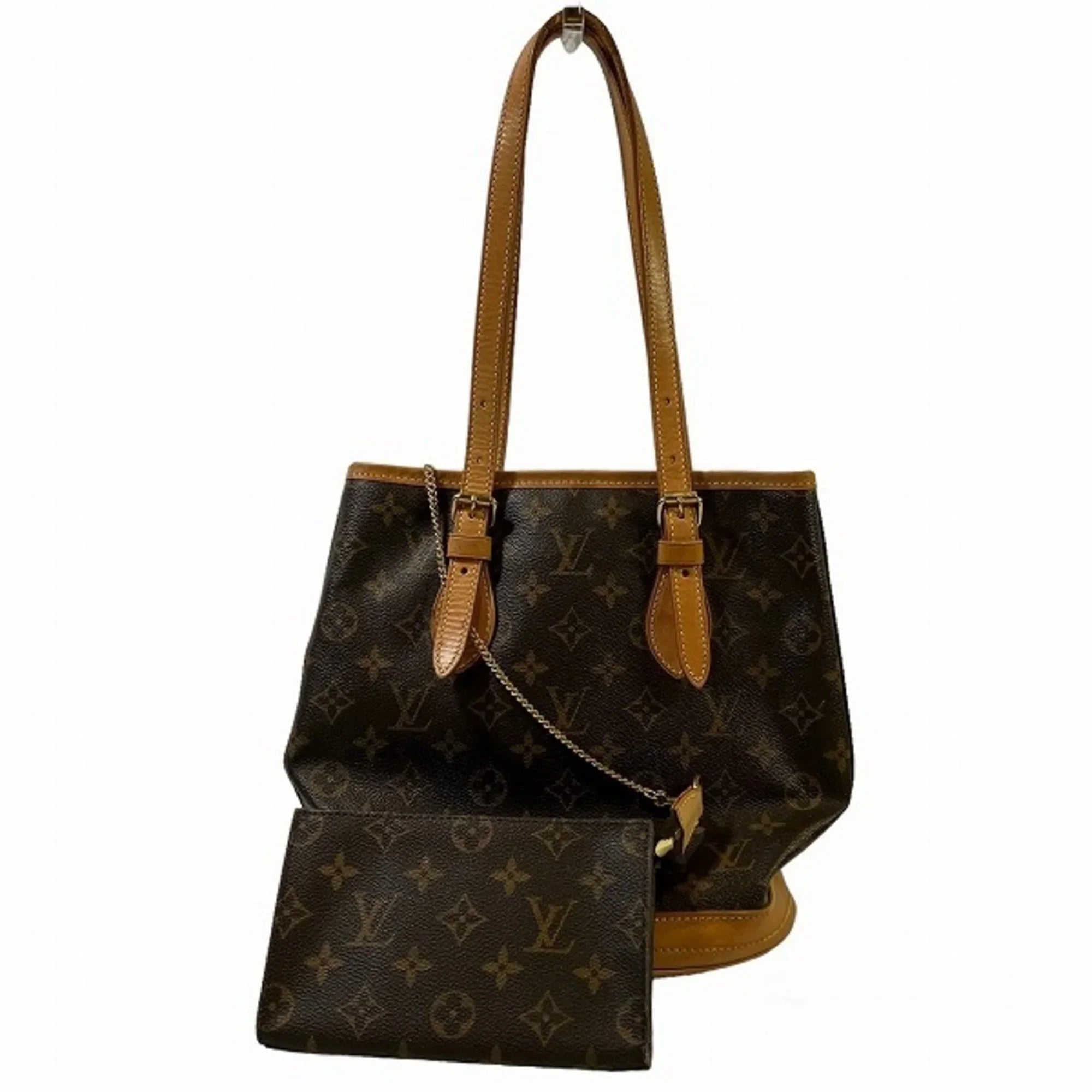 Pre-Owned Louis Vuitton Monogram Petit Baguette  M42238 with Pouch Bag Tote Shoulder Ladies (Fair)