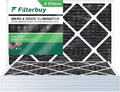 Filterbuy 17x25x1  8 Odor Eliminator Pleated   Furnace Air Filters with Activated Carbon (6-Pack)
