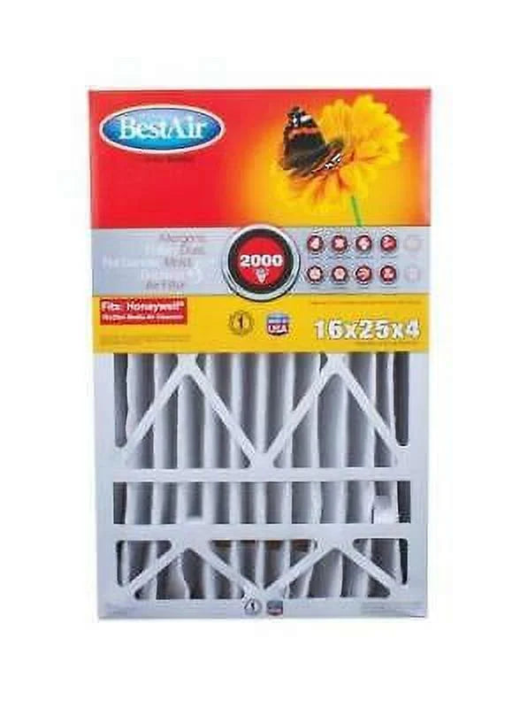 BestAir 25 in. W x 16 in. H x 4 in. D 11  Pleated Air Filter (Pack of 3)