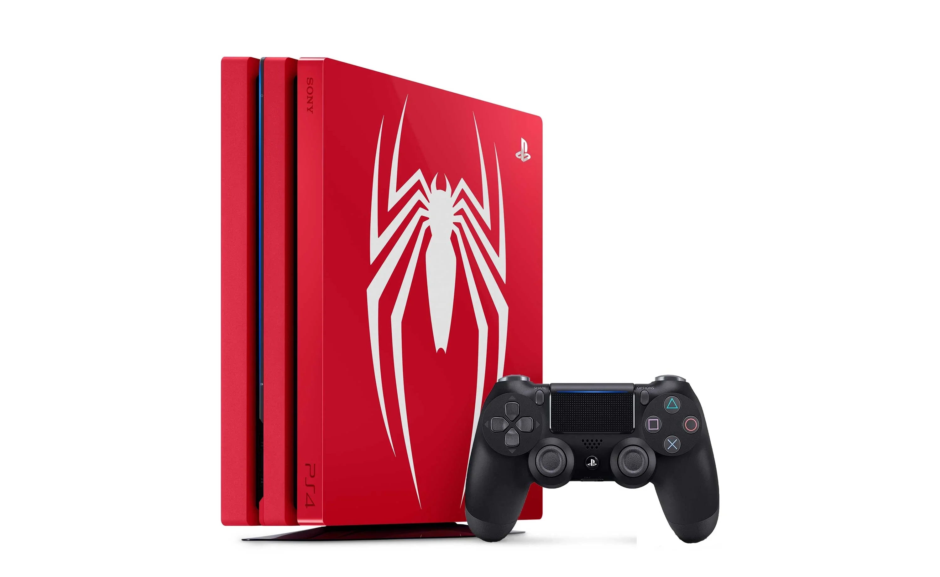 Sony PlayStation 4 Pro 1TB Gaming Console Spider-Man Limited Edition With  Cable + 2 Controller   Bundle Like New