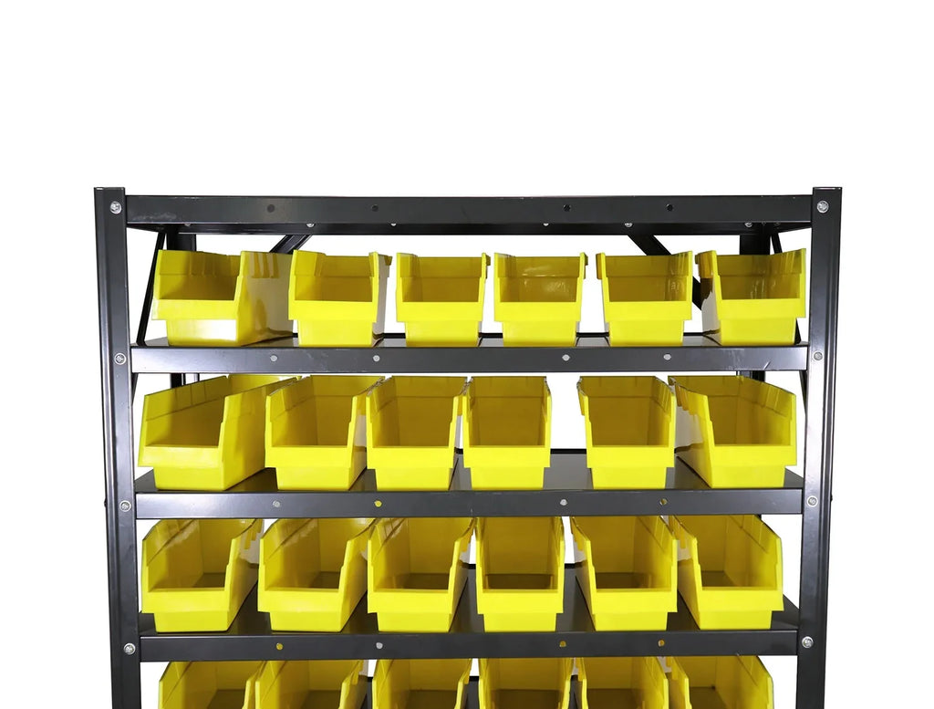 Erie Tools® 60 Bin Parts Rack Storage Shop Garage Organizer Nuts Bolts Parts