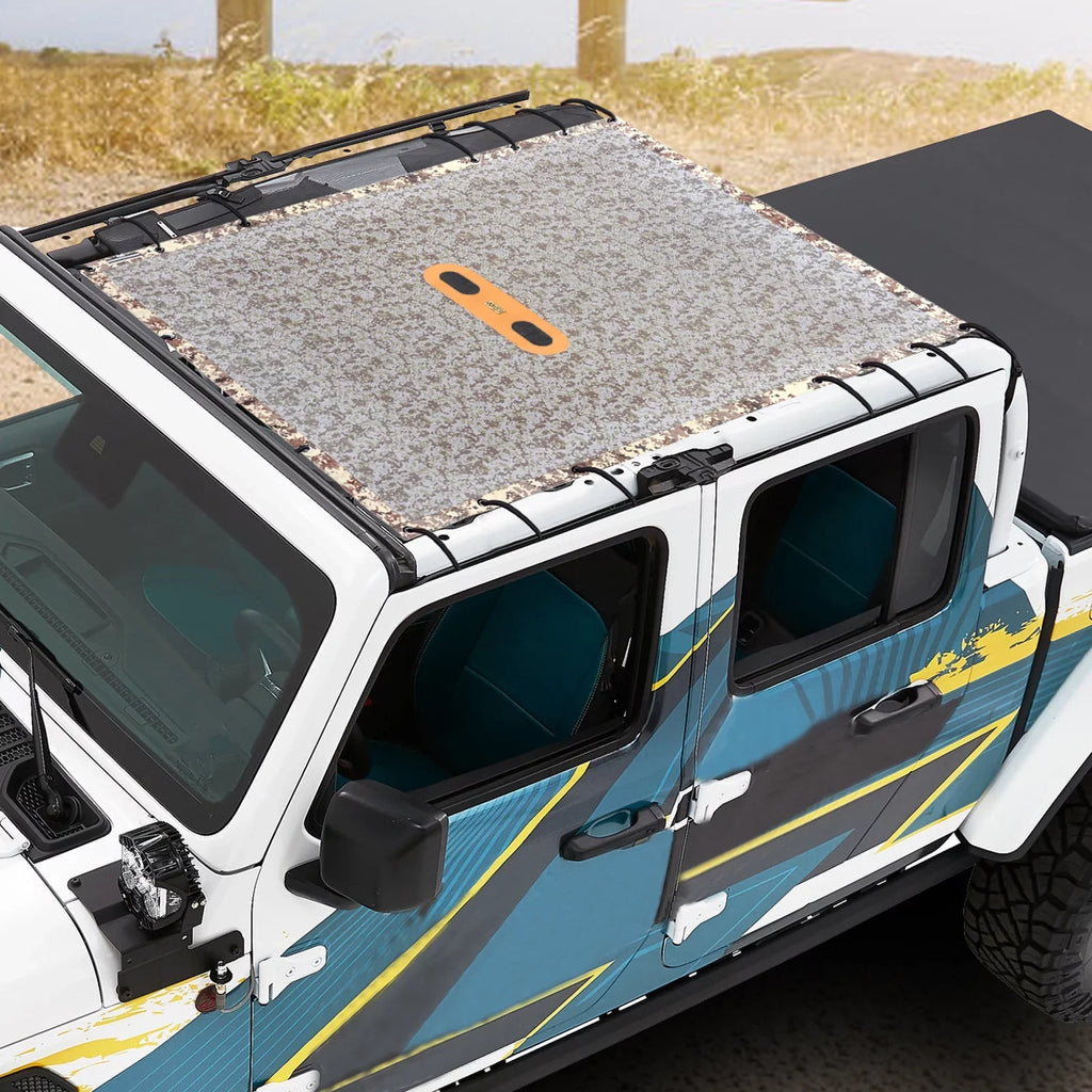 Wrangler Rear Seat Cover Cargo Net with Storage Pouch Bags Trunk Cargo Tool Organizers Backseat Soft-Shell Pet Barrier for