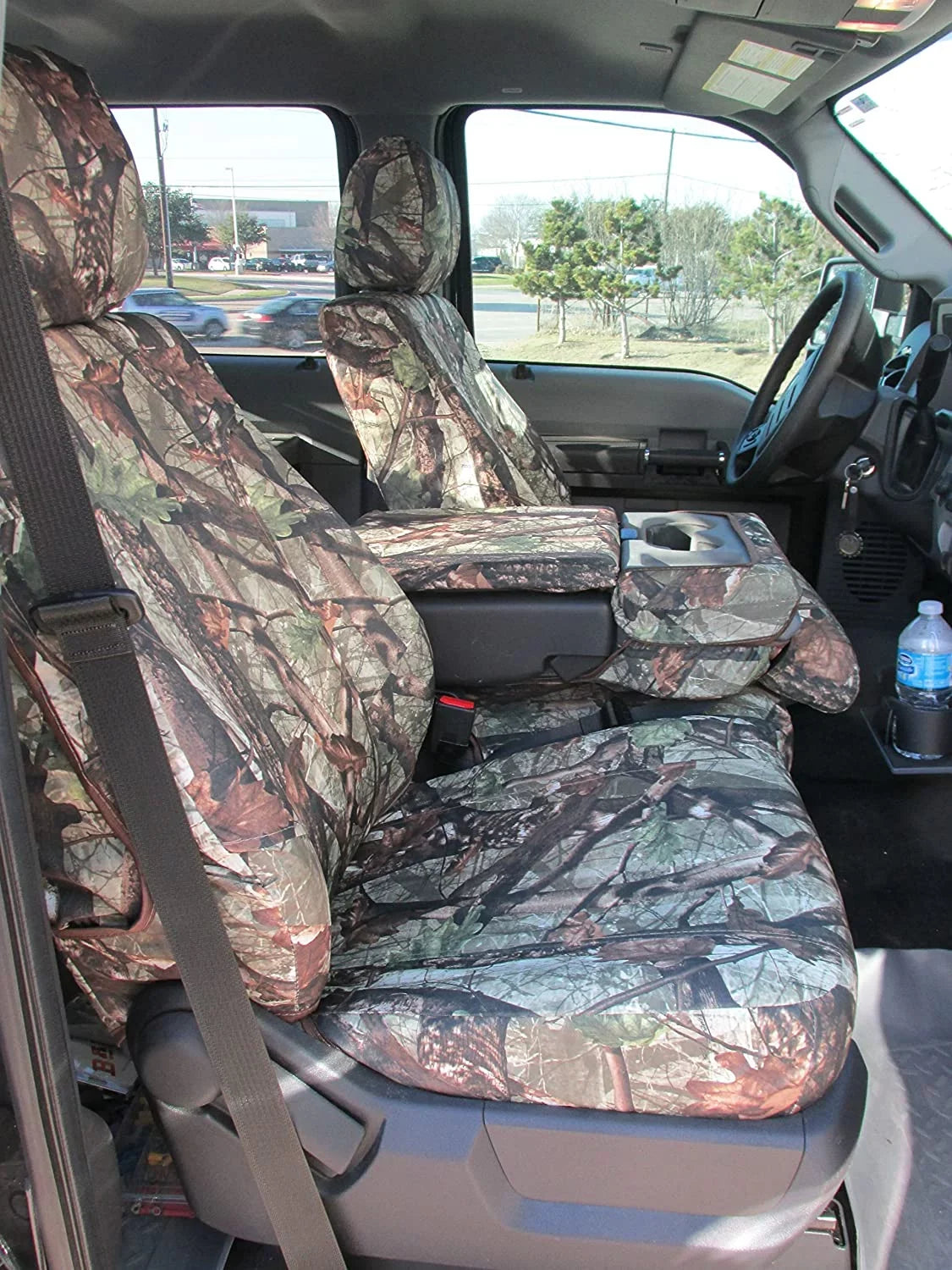 F486 2014 Ford F150 & 2015-2021 F250-F550 Front 40/20/40 Split Seat with Opening Center Console and Opening 20 Section Seat Bottom in DS1C Camouflage Endura