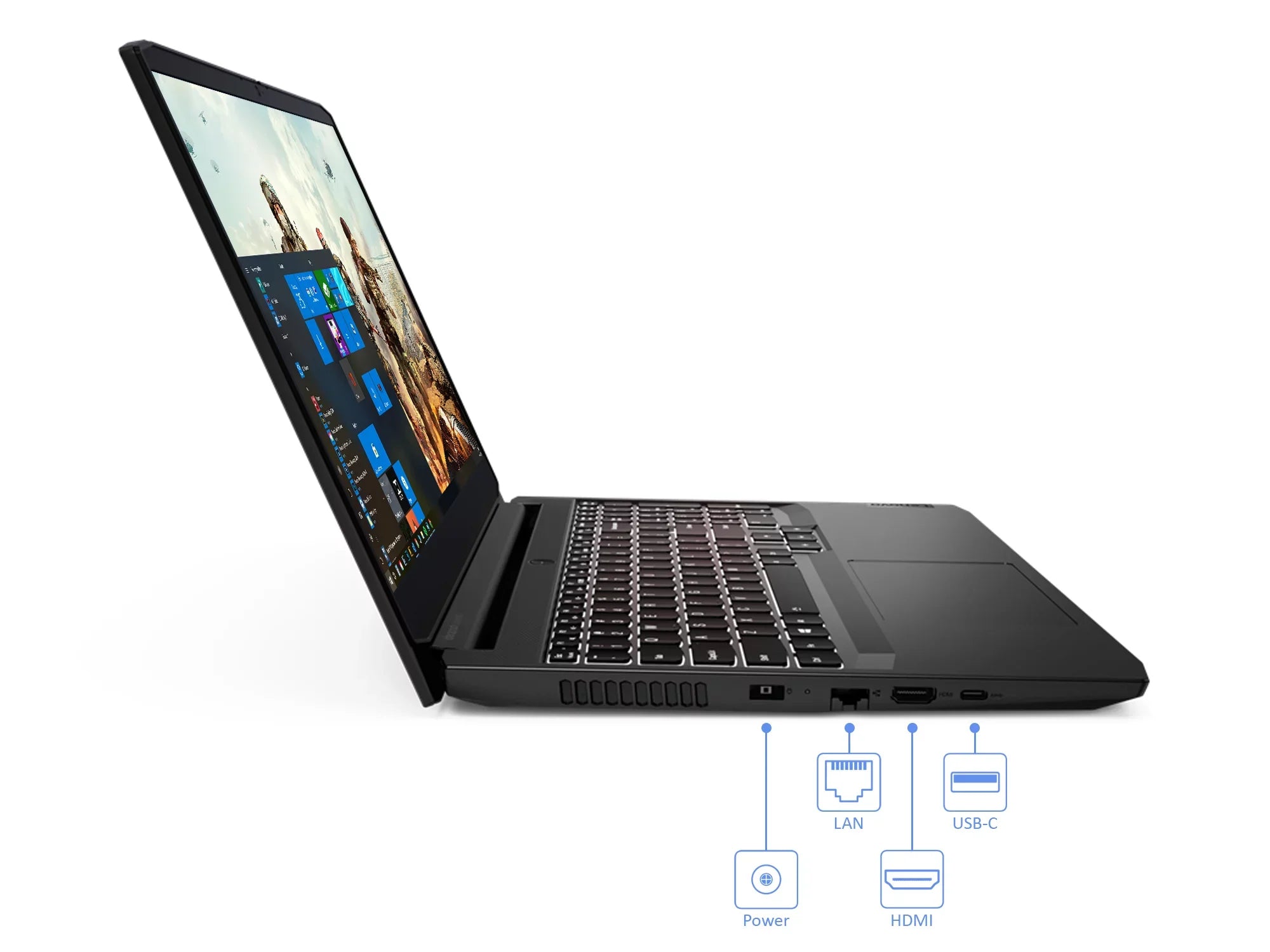 Lenovo IdeaPad 3i Gaming Laptop, 15.6" 120Hz  Display, Intel Core i7-11370H Upto 4.8GHz, 16GB , 256GB NVMe  + 1TB ,  GeForce  3050 Ti, , Wi-Fi, Bluetooth, Windows 10 Pro