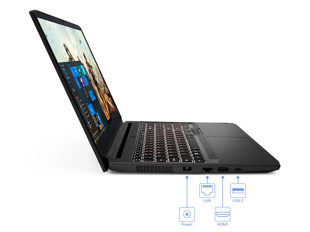 Lenovo IdeaPad 3i Gaming Laptop, 15.6" 120Hz  Display, Intel Core i7-11370H Upto 4.8GHz, 8GB , 256GB NVMe  + 1TB ,  GeForce  3050 Ti, , Windows 10 Home (82K10003US)