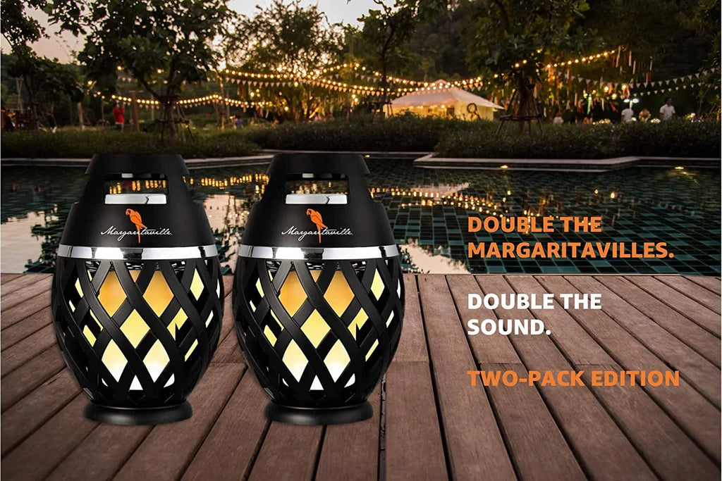 Margaritaville Portable Bluetooth Speaker, Black, MA112--2 Pack