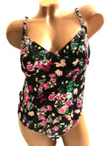 Victoria's Secret Swimsuit One Piece Wicked Black Floral Size X-Large