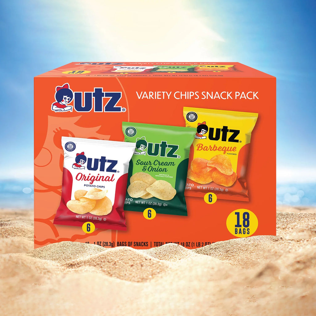 Utz Chip Pack, Variety Pack, Gluten-Free, Potato Chips, 1 oz, 18 Count