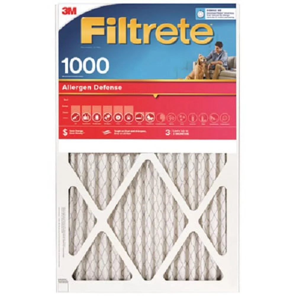 3M AL15-4 25" x 25" x 1" Red  1000 Filtrete 3 Month Disposable Pleated Air Filter - Quantity of 4