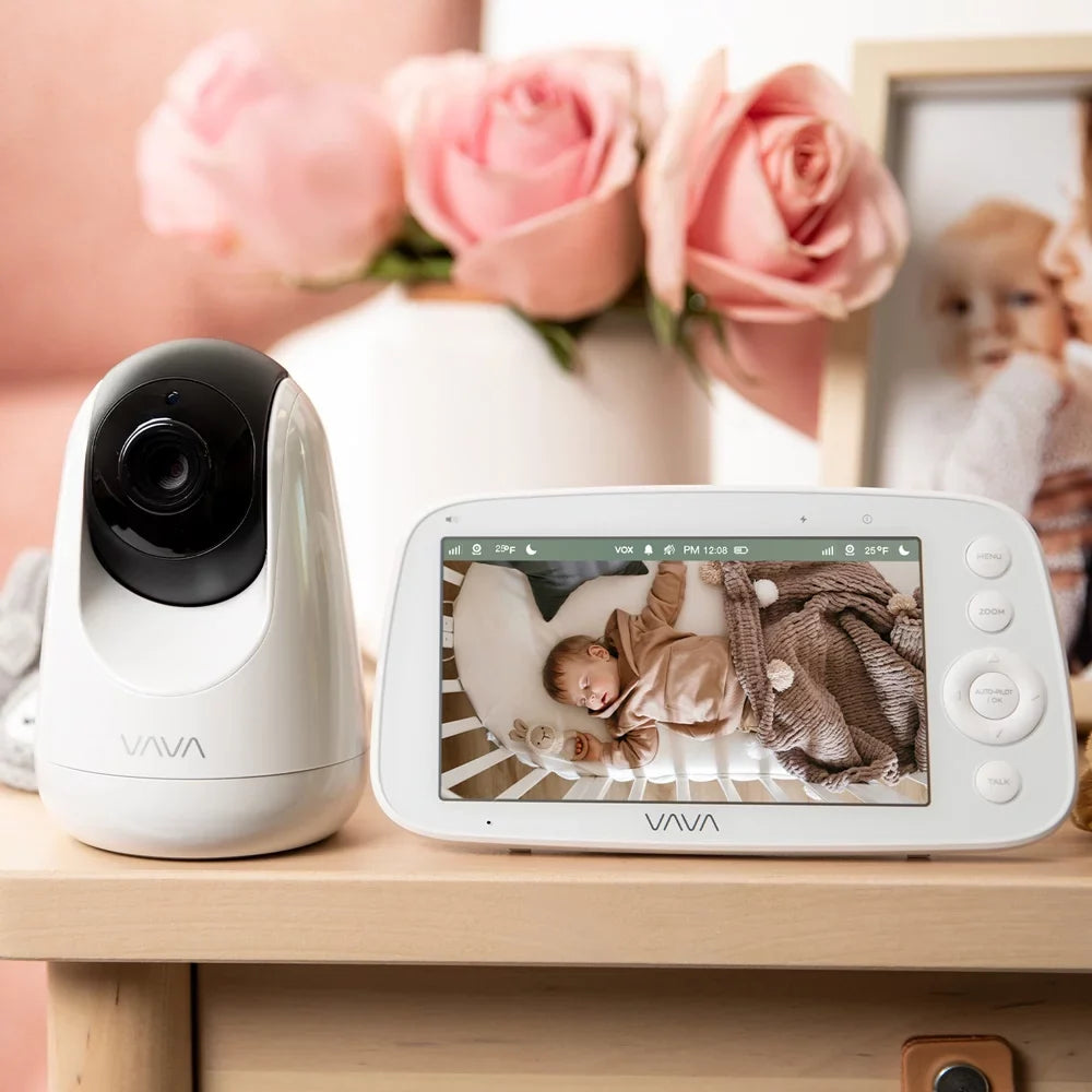 Video Baby Monitor, 5" 720P Handheld Screen and 2-Way Audio, Infrared Night Vision, Pink