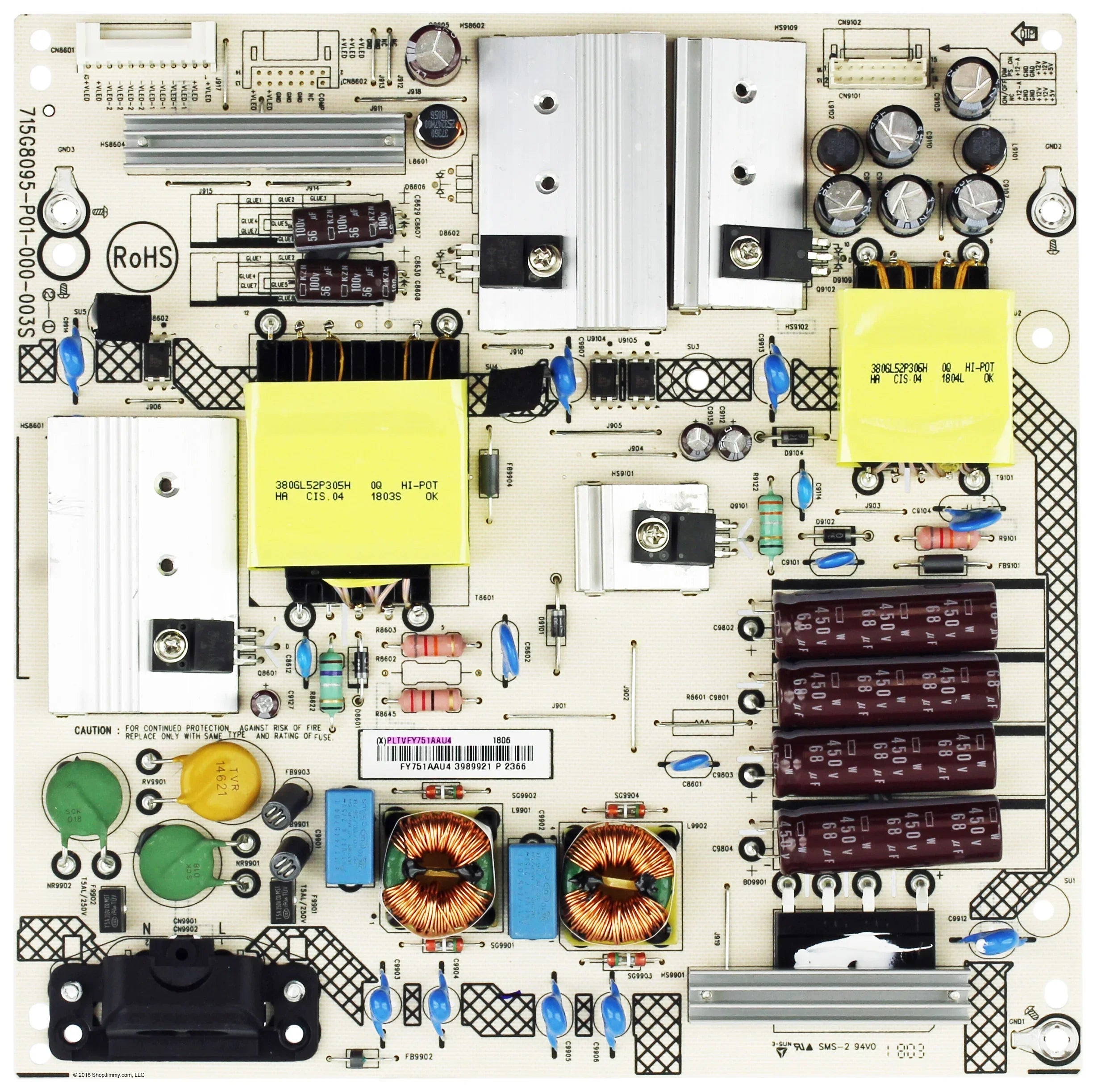 Sharp PLTVFY751AAU4 Power Supply for -50LB481U