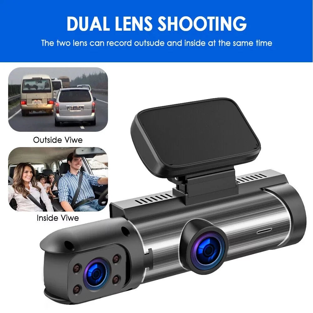 Vtin Car Dual Lens Dash Cam  1080P Video Recorder Camera G-sensor Parking Monitor