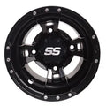 4/156  SS112 Alloy Sport Wheels 10X5 3.0 + 2.0 Black for Yamaha  450 2004-2009