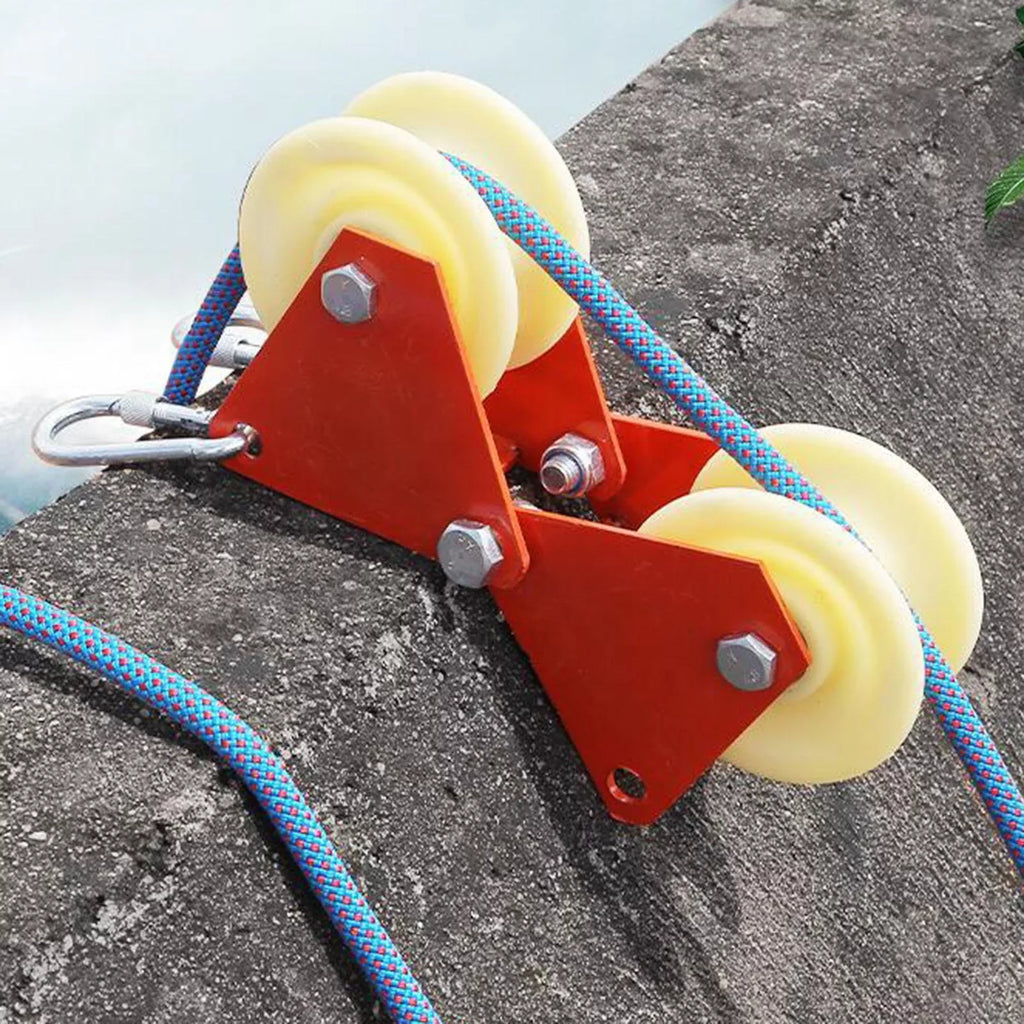 Rock Climbing Hiking Abseiling Rappelling Rope Anchor Rope Edge Sheath Wheels Wear-Resistant Accessories