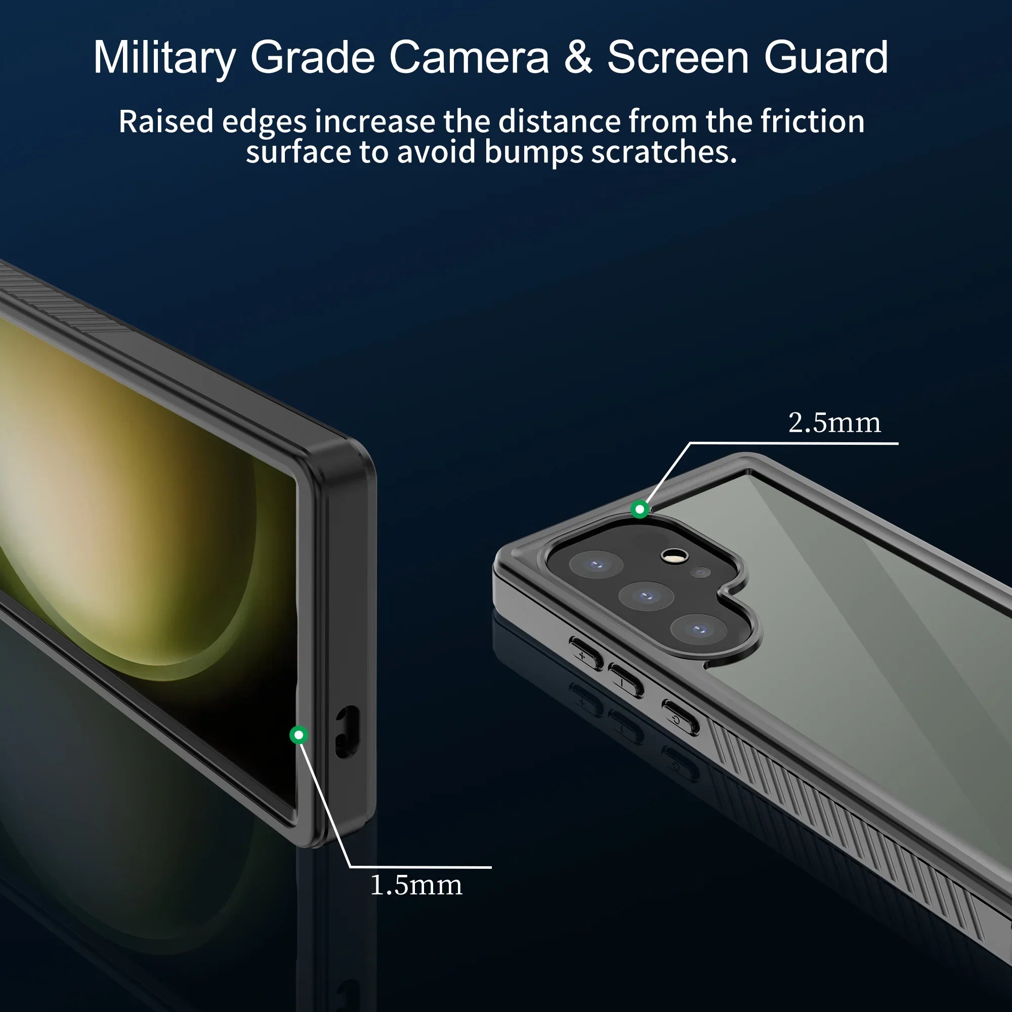 Cowithday Waterproof Case for Samsung Galaxy S24 Ultra 5G Phone 2024, with Screen Protector 360° Full Body Heavy Duty Military Protection Shockproof IP68 Underwater Cover for Galaxy S24 Ultra, Black