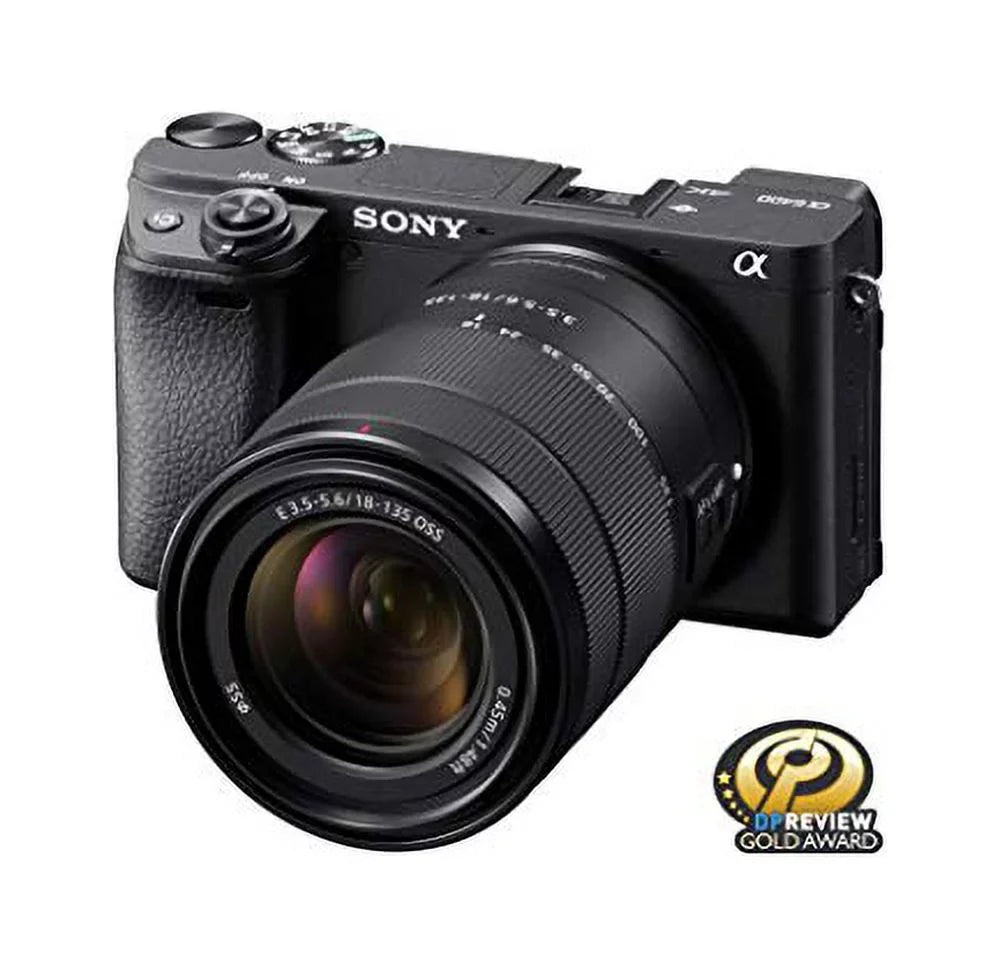 Restored Sony Alpha a6400 Mirrorless Camera & 18-135mm Lens - E Mount Compatible Cameras - -6400M/B (Refurbished)