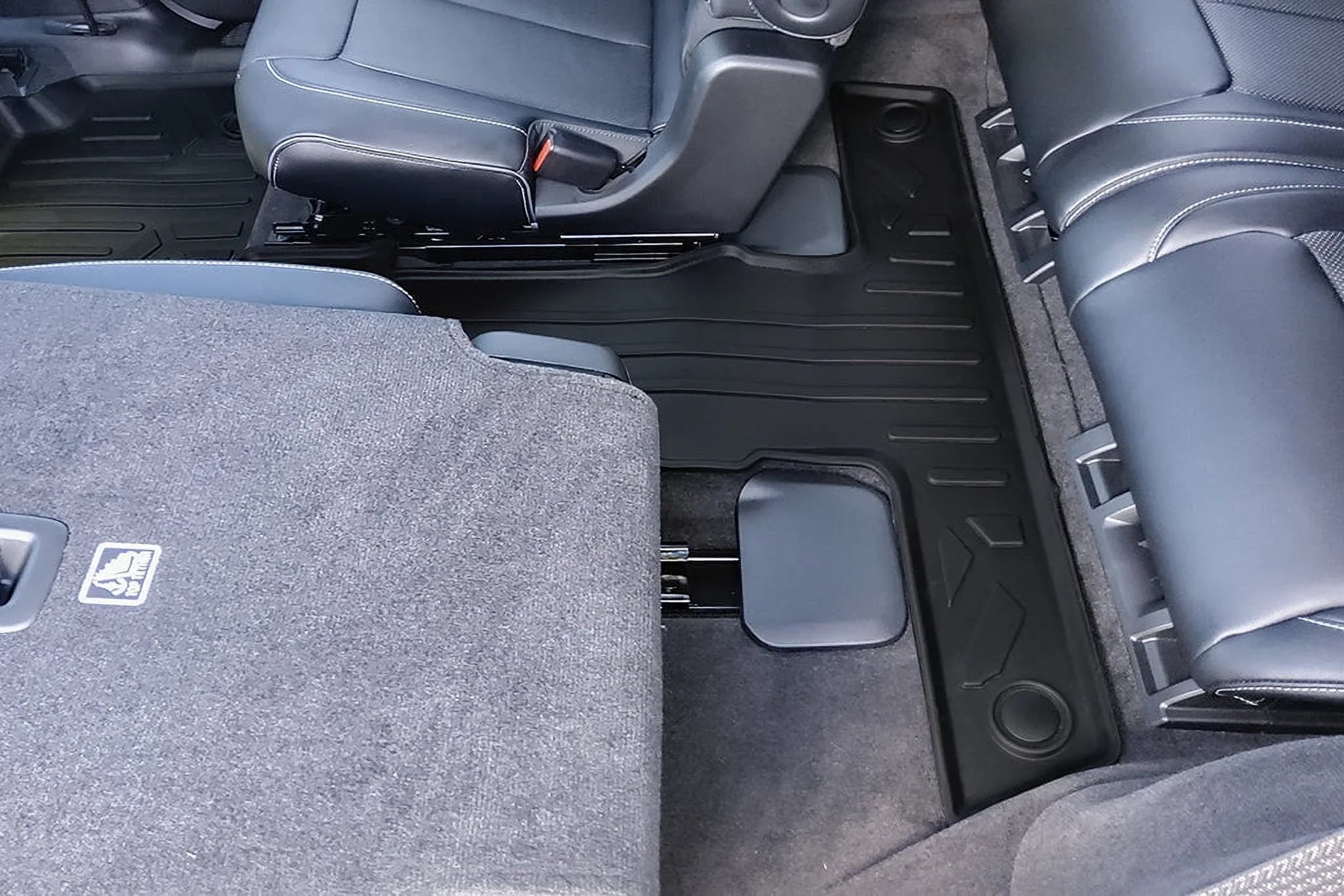 All Weather Custom Fit Black 3rd Row Floor Mat Liner Set Compatible With 2021-2023 Jeep Grand Cherokee L with 2nd Row Bucket Seats With Center Console