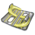 66" Yellow and Silver Inflatable Face-To-Face Mattress Pool Raft Dual Air Mattress