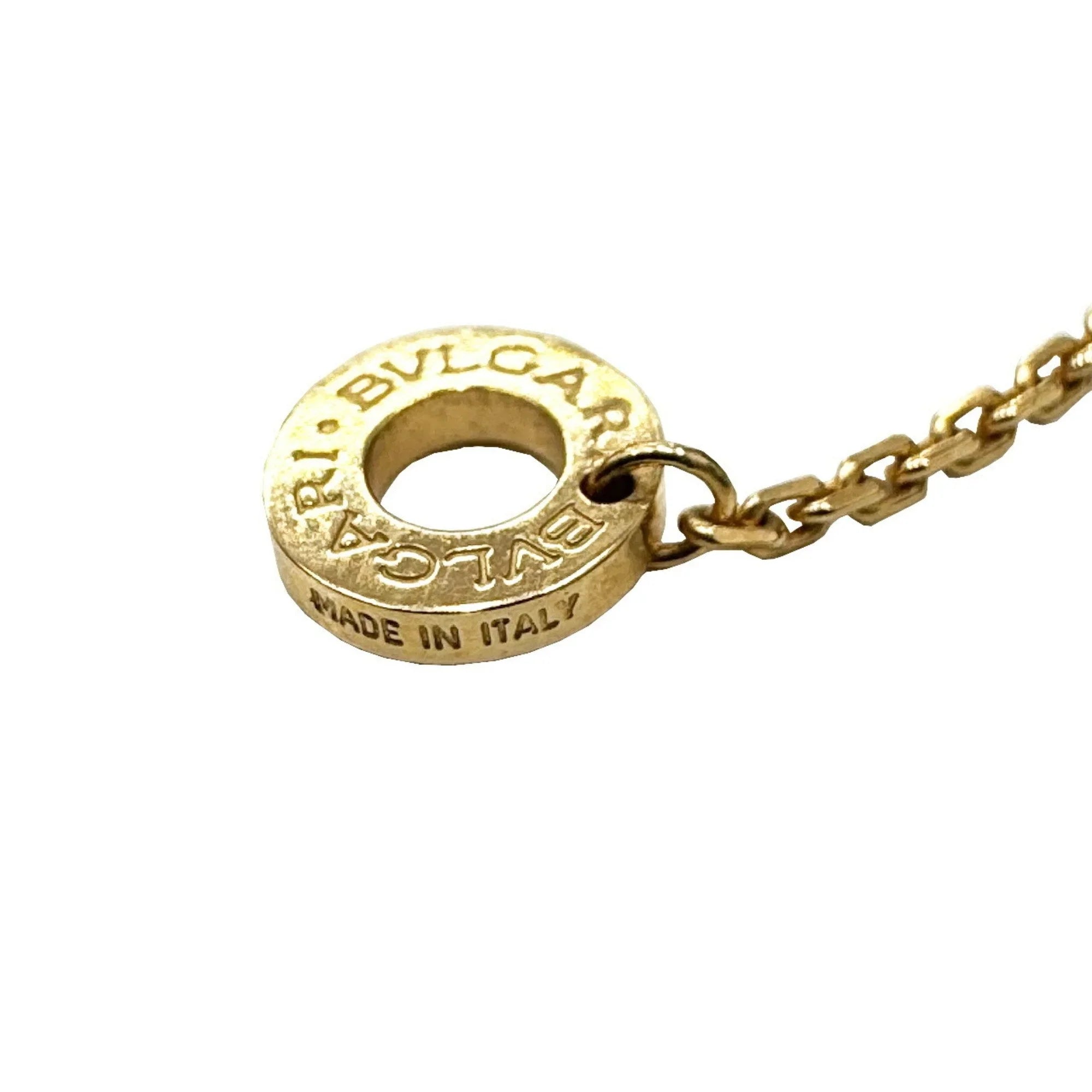 Pre-Owned  Bvlgari Diva Dream Necklace Malachite Diamond K18PG D0.28ct Pink Gold 7.3g Ladies Pendant (Good)