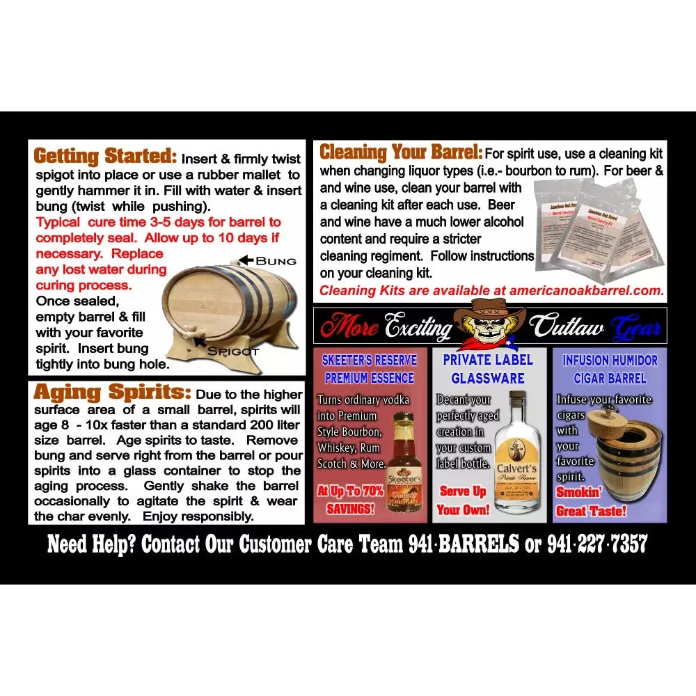 Frosty Mug Ale (007) - Engraved American Oak Ale Aging Barrel
