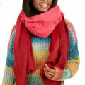 Women's Scarves Fuzzy Woven Ombre Wrap Shawl Scarf Pink One Size, $58