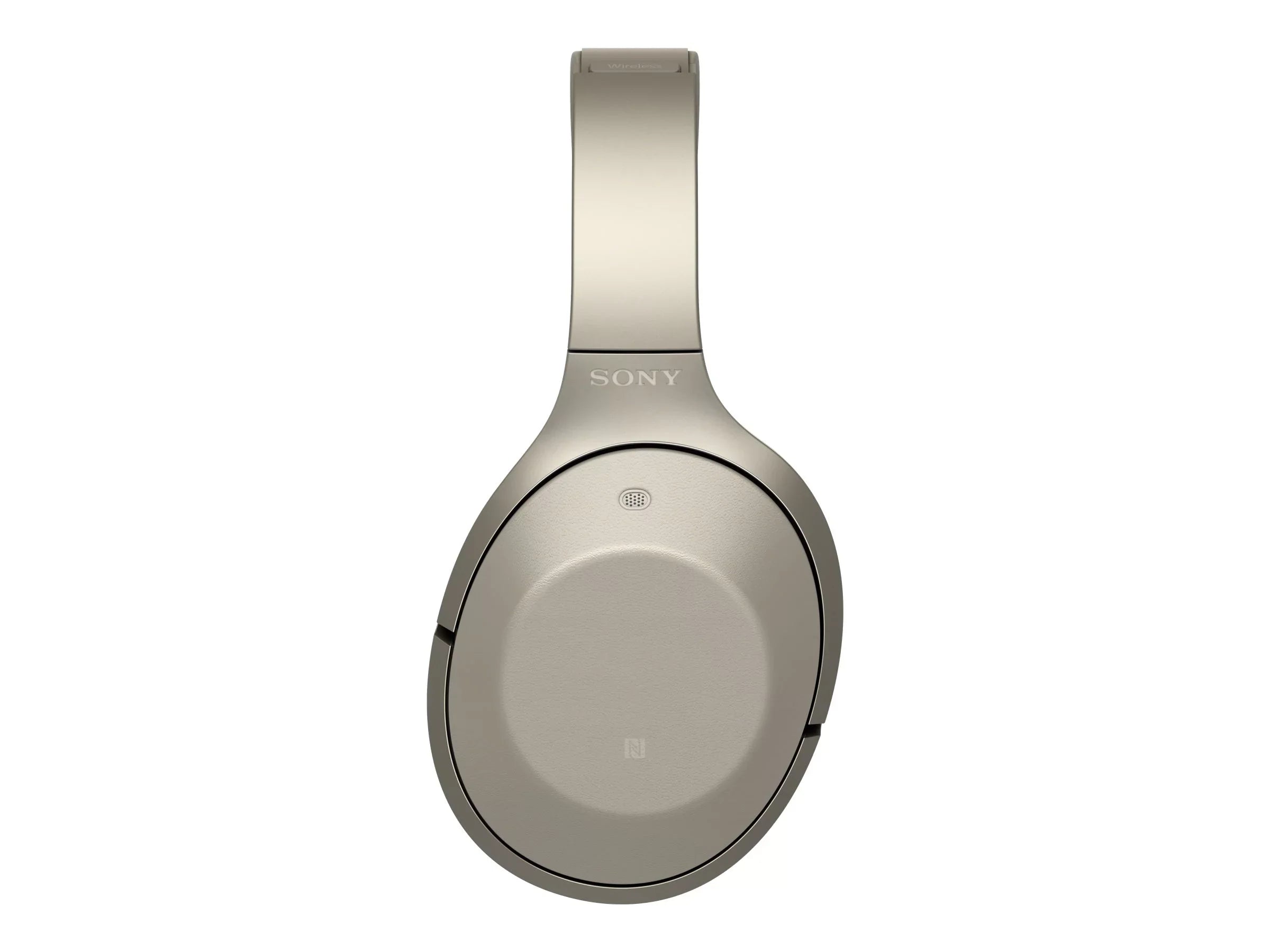 Sony -1000X - Headphones with mic - full size - Bluetooth - wireless -  - active noise canceling - beige