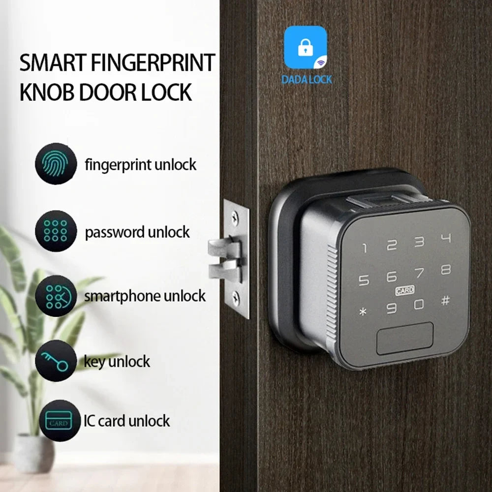 Walmeck Smart Lock Fingerprint Lock Door Lock Keypad Door Lock with Handle Fingerprint Electronic Deadbolt Door Lock Smart Door Lock Compatible with  Lock