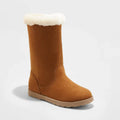 Cat & Jack Girl's Size 5 Kameryn Faux Fur Shearling Boots - Brown
