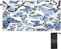 Bestwell Blue Butterfly Beach Towel Oversized Towel Blanket, Thin Lightweight Microfiber Sand Free Quick Dry Towel, 30”X60” Multipurpose Pool Bath Yoga Swim Shower Towel