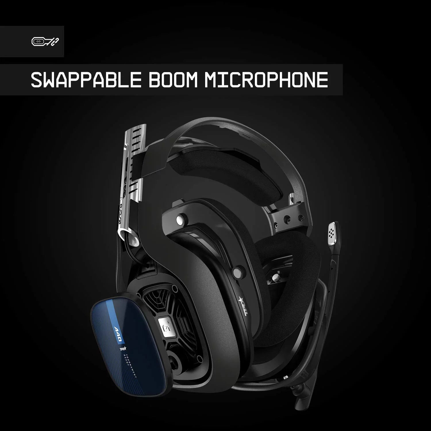 Gaming A40  Wired Headset with Astro Audio V2 for PlayStation 5, PlayStation 4, , Mac Like New Black Blue
