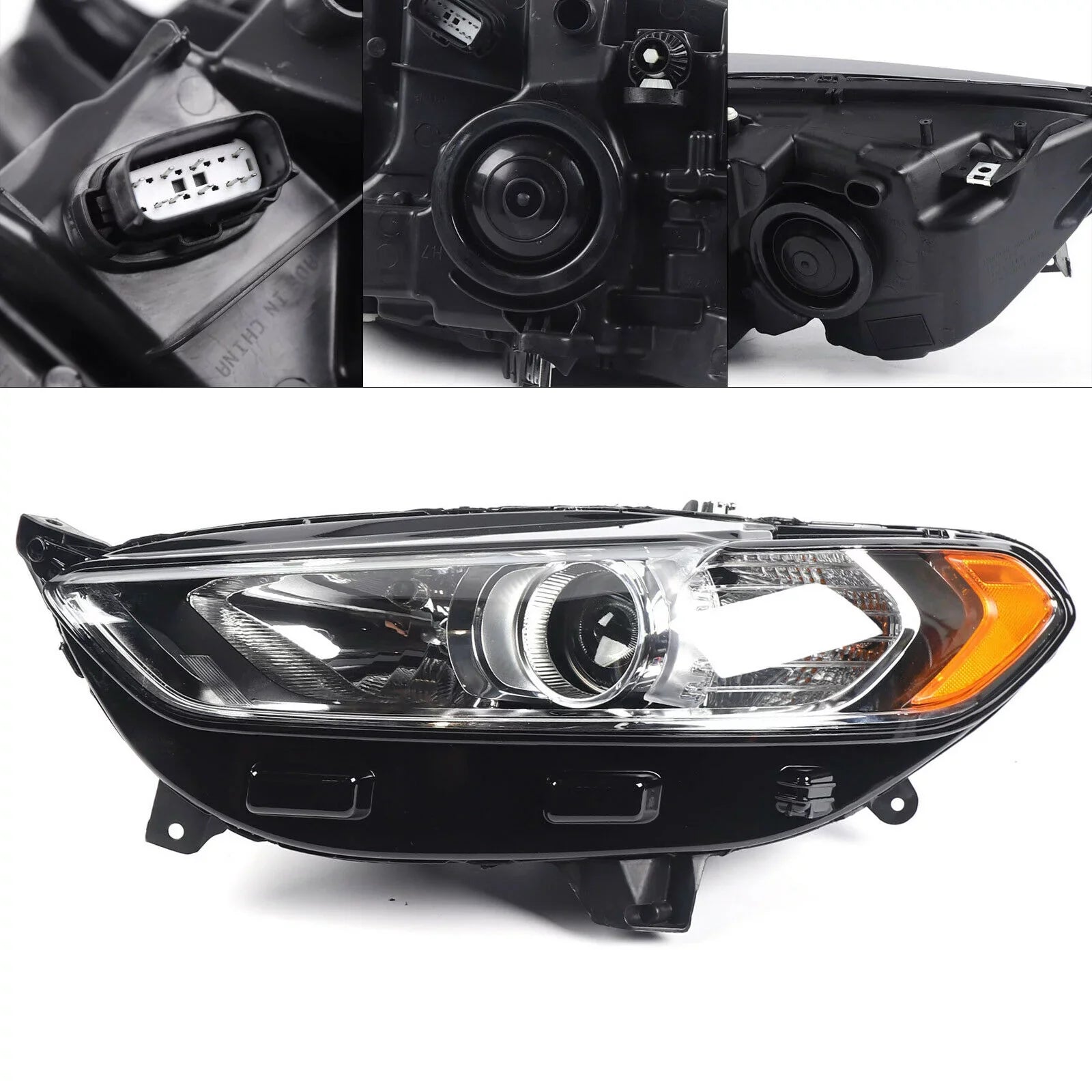 Halogen Headlight Left Driver Side Headlamp Assembly For Ford Fusion 2013-2016 Headlight Light Lamp  Driver Side