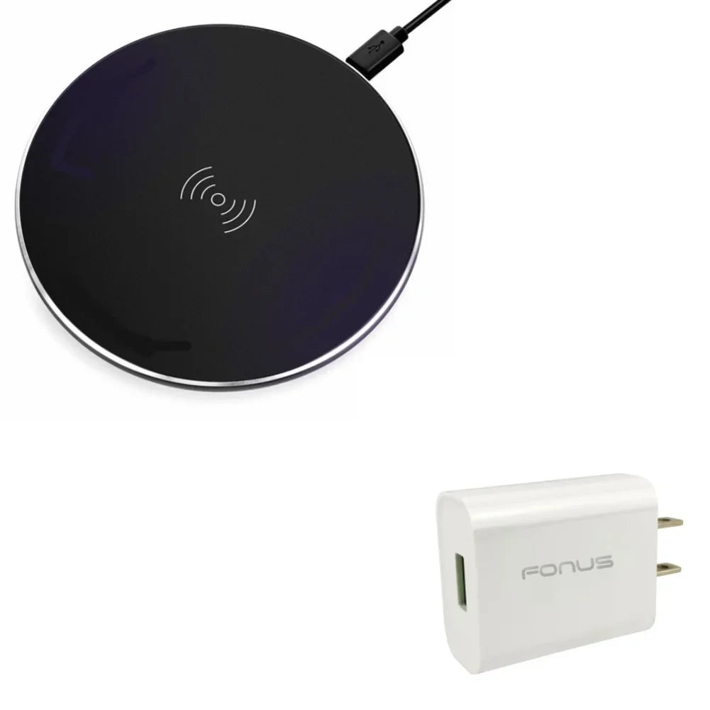 10W Fast Charging Ultra Slim Wireless Charger Pad w 18W Compact Adaptive Fast  Home Wall  Charger K3K for Nokia Lumia 1020 - Razer Phone 2 - Samsung Galaxy S9+ S9, S8+ S8 S7 S6 Edge+ Edge