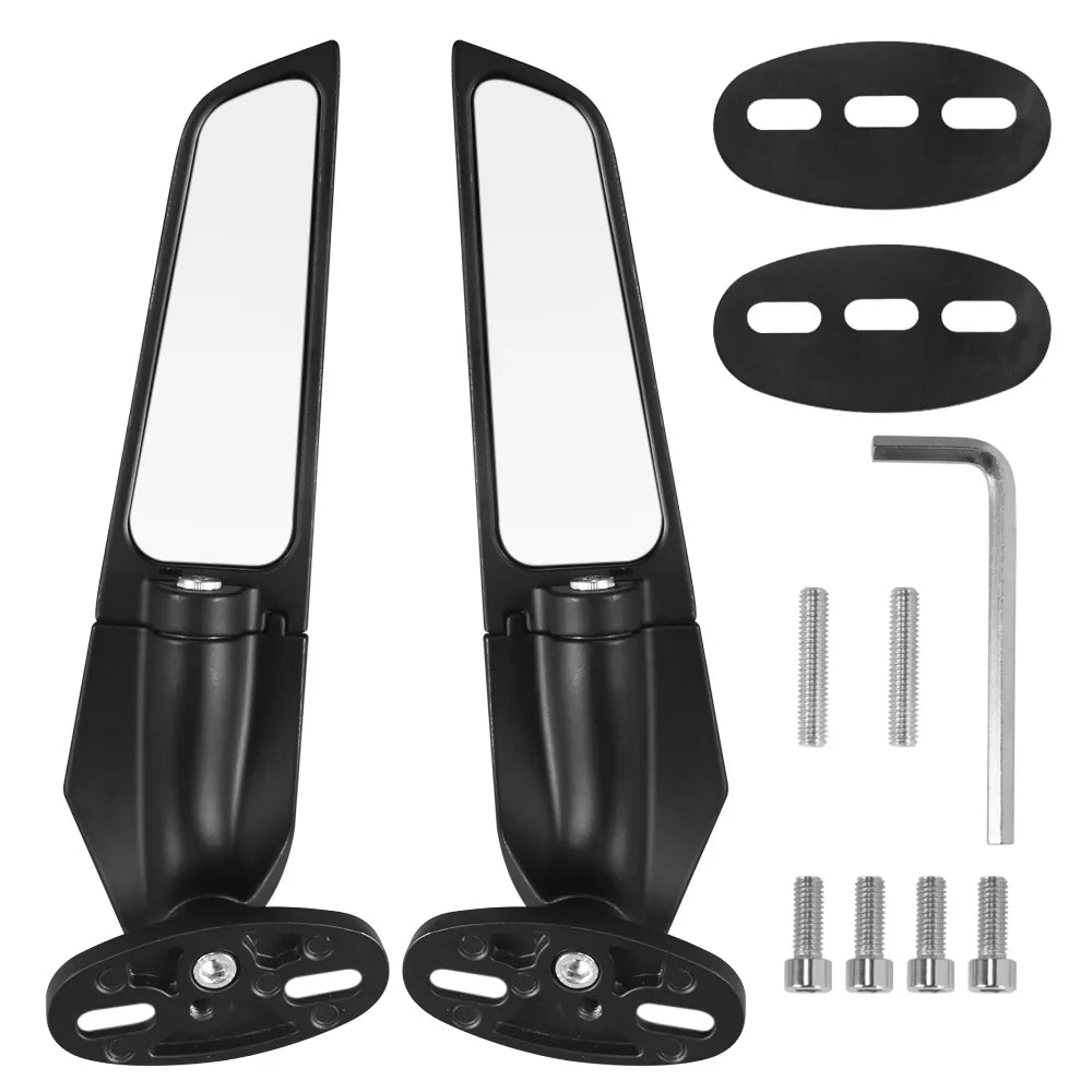 JahyShow Motorcycle Wind Swivel Stealth Wing Rear View Side Mirror For Yamaha  R25 R3