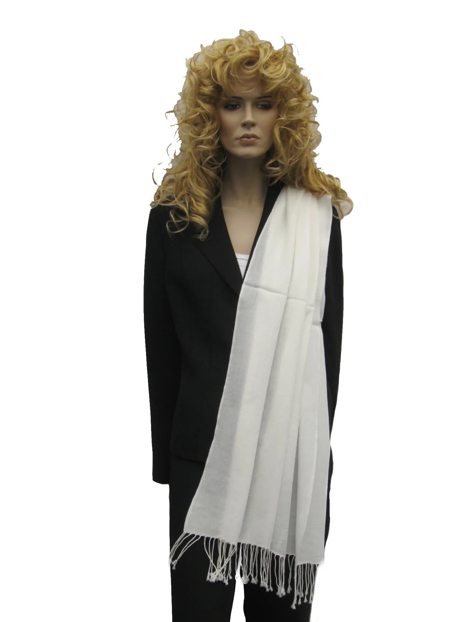 Shawl/Shawls/Scarf/Scarves/Wrap/Stole/Muffler/Cape/Ruana/Blanket/Throw/Pashmina Shawl/Cashmere Scarf/Wool/Silk (Cream/Ivory Regular Shawl)