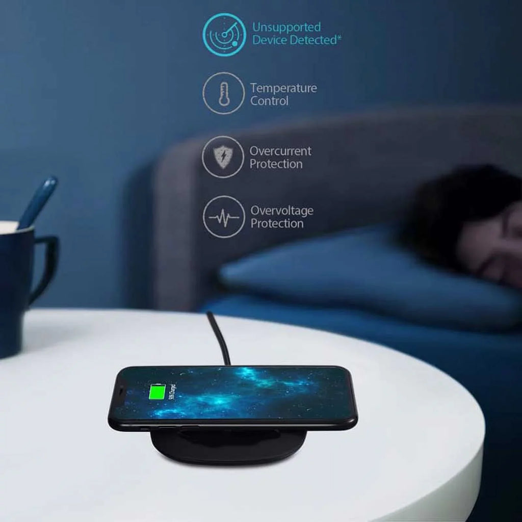 10W Fast Charging Ultra Slim Wireless Charger Pad w 18W Compact Adaptive Fast  Home Wall  Charger K3K for Nokia Lumia 1020 - Razer Phone 2 - Samsung Galaxy S9+ S9, S8+ S8 S7 S6 Edge+ Edge