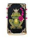Mary Frances Kiss Me Beaded Frog Prince Crossbody Phone Bag Multi Handbag New