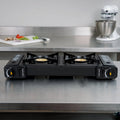 2-Burner High Performance Butane Countertop Range / Portable Stove with Brass Burners