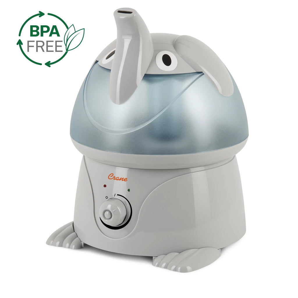 Crane Adorable Ultrasonic Cool Mist Humidifier, Elephant, 1 Gallon, -3186-1PK