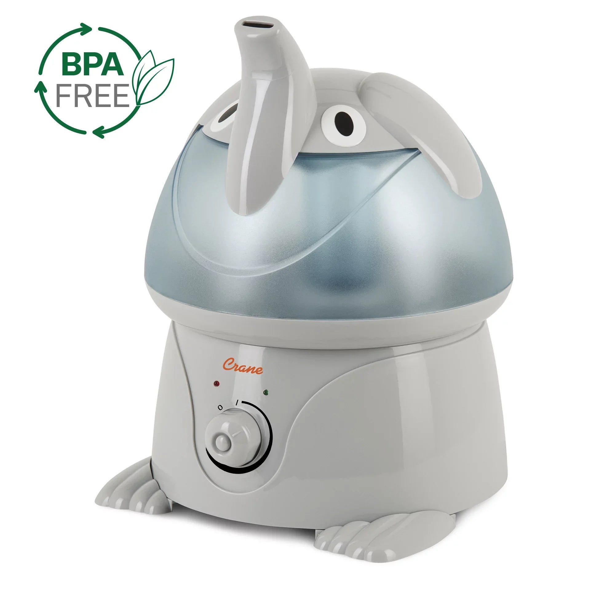 Crane Adorable Ultrasonic Cool Mist Humidifier, Elephant, 1 Gallon, -3186-1PK