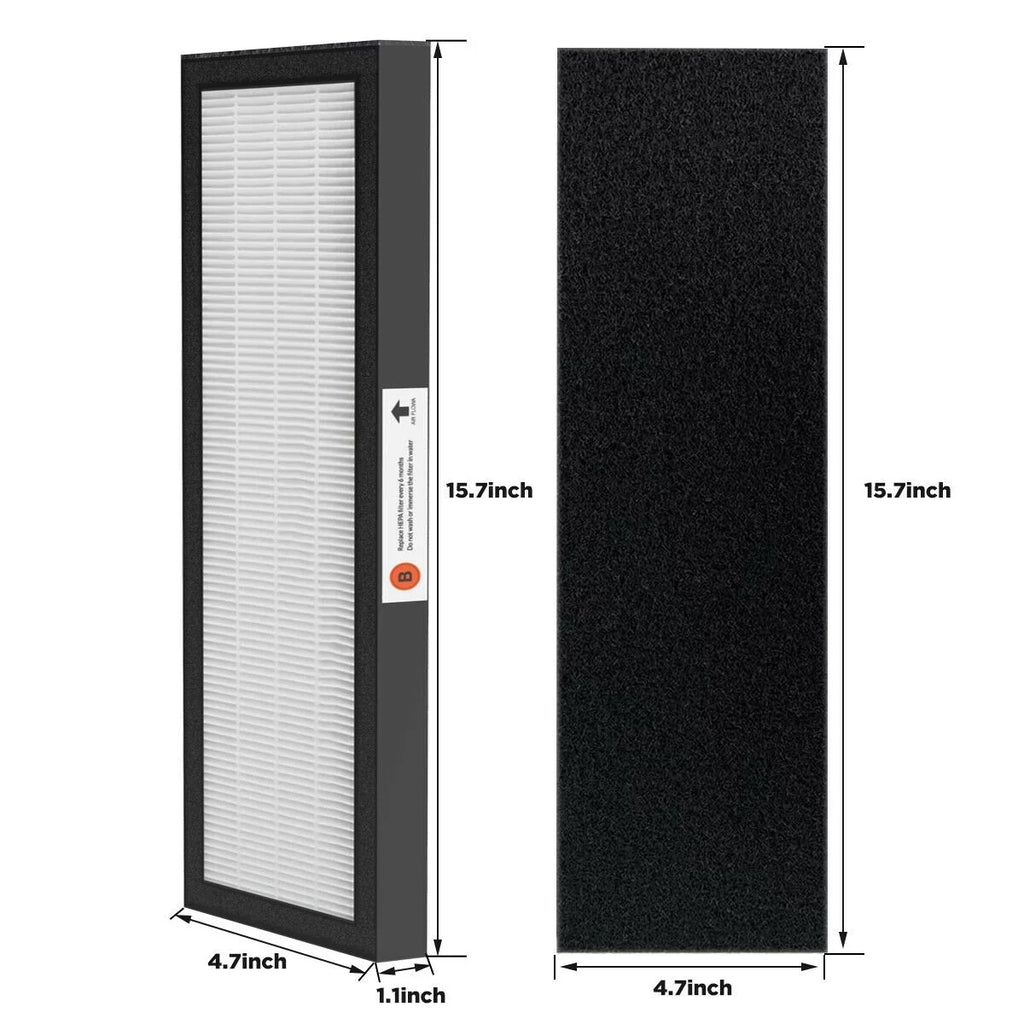 SimPure Raplacement Filter for FLT4825 Air Purifier, 4 Pack